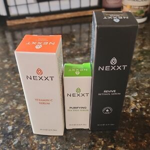 Nexx Skincare Trio - White, Green, and Black Serums